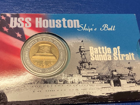 2002 - Sundra Strait USS Houston Five Dollar Coin