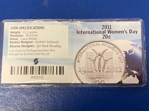 2011 - International Women's Day Twenty Cent Coin