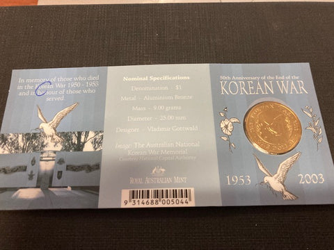 2003 - Korean War One Dollar