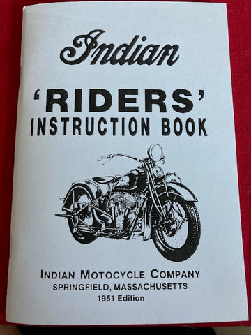 Indian " Rider's " Instruction Book