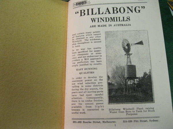 " Billabong " Windmills Catalogue