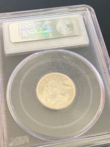 Australian 1962 MS64 Sixpence