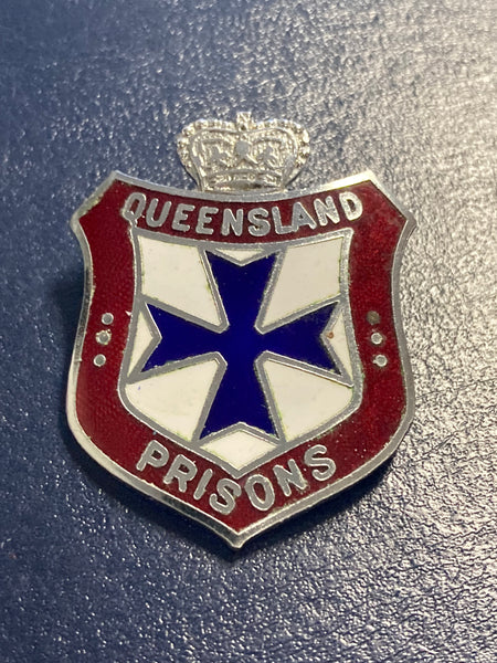 Vintage Queensland Prisons Cap Badge