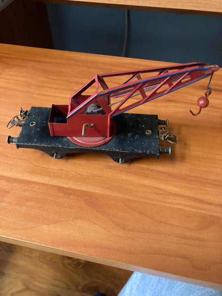 French Hornby O Gauge Crane Wagon