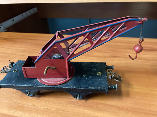 French Hornby O Gauge Crane Wagon