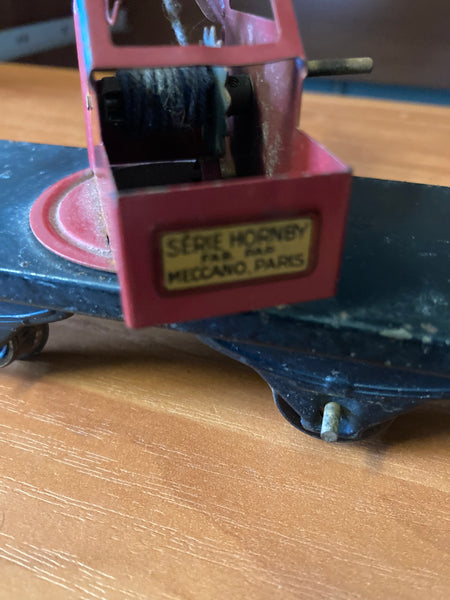 French Hornby O Gauge Crane Wagon