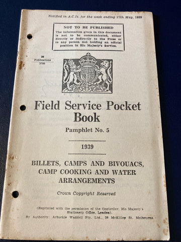 1939 Field Service Pocket Book