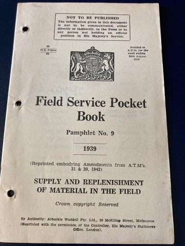 1939 - Field Service Pocket Book in