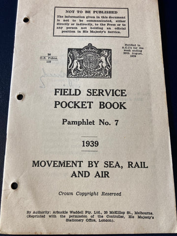 1939 - Field Service Pocket Book in