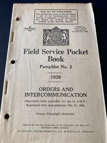 1939 - Field Service Pocket Book in