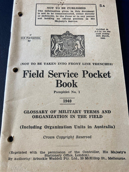 1940 - Field Service Pocket Book in