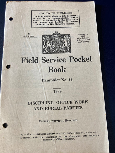 1939 - Field Service Pocket Book in