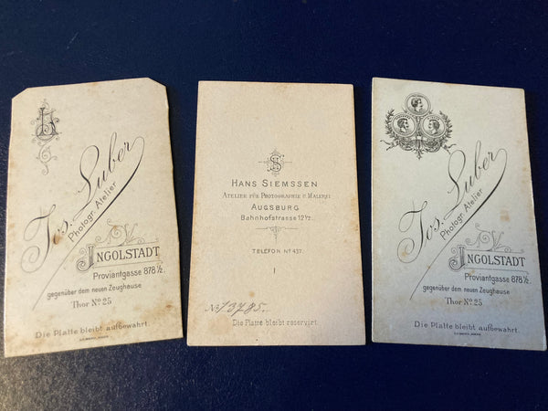3 - WW1 German Kabinett Photos