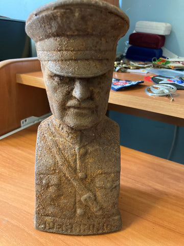Cast Iron General Pershing Bust
