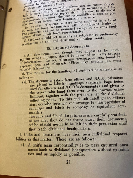 1939 - intelligence Field Book