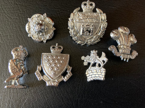 6 - Assorted British Police Collar Badges