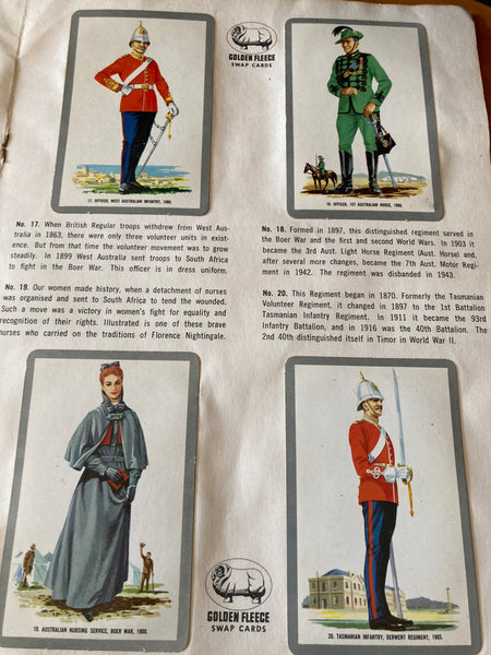 Golden Fleece Uniforms Swap Card Set
