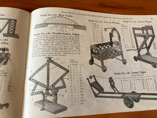 Meccano Instructions Booklets