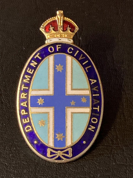 Australian Department of Civil Aviation Enamel Cap Badge