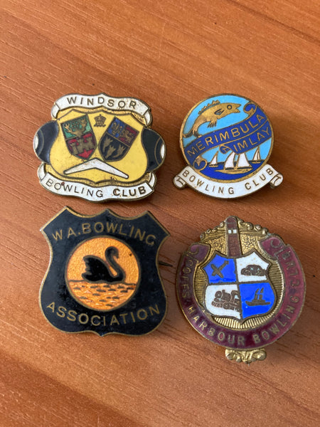 Vintage Bowling Club Badges
