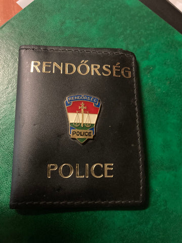 Hungarian Police Wallet Badge
