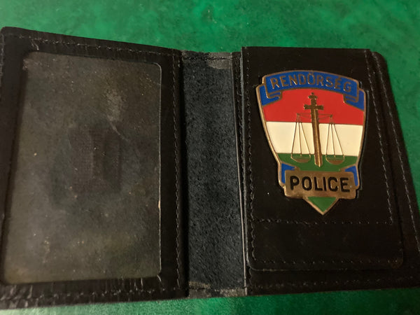 Hungarian Police Wallet Badge