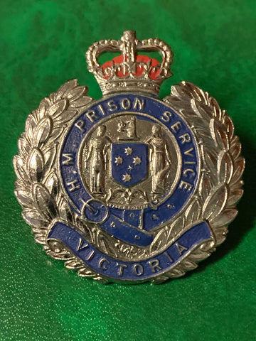 Obsolete - Victoria HM Prison Service Cap Badge