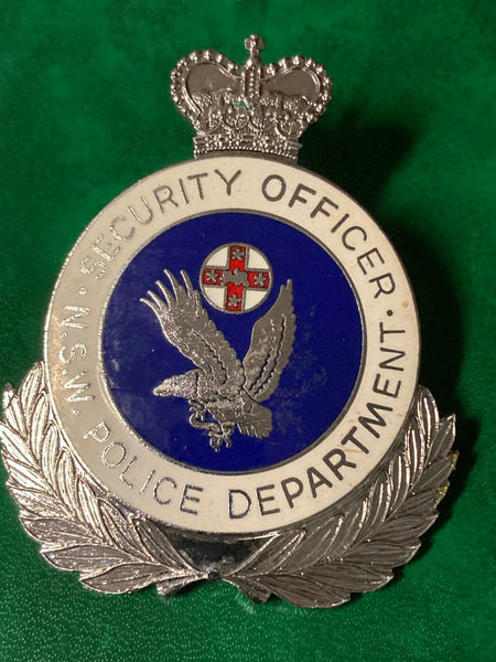 Obsolete - NSW Police Dept Security Officer Cap Badge