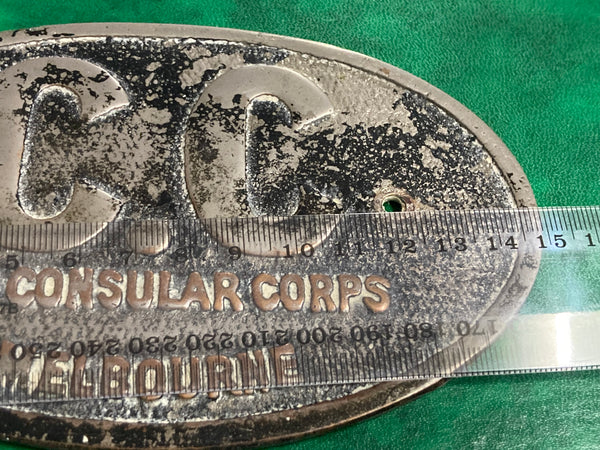 Scarce Early Consular Corps Car Badge