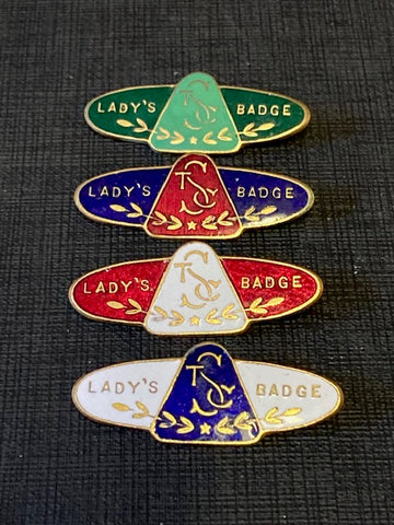 Sale Turf Club Lady's Members Enamel Badges