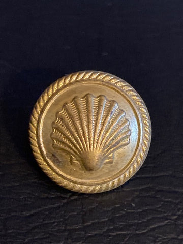 Vintage - Shell Oil Brass Button