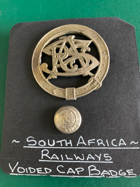 South African Railways Cap Badge & Button