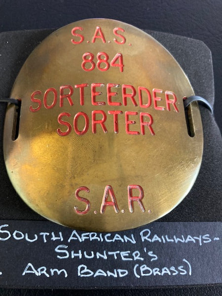 South African Railways Shunter's Arm Band Badge