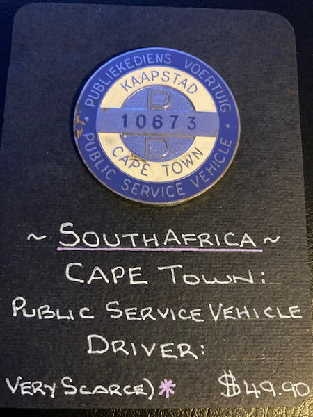 South Africa Public Service Vehicle Driver Cap Badge