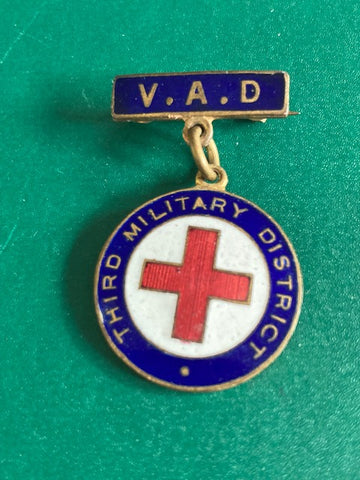 Third Military  Division VAD Enamel Badge