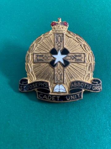 ST Josephs Abbotsford Cadet Corps Cap Badge