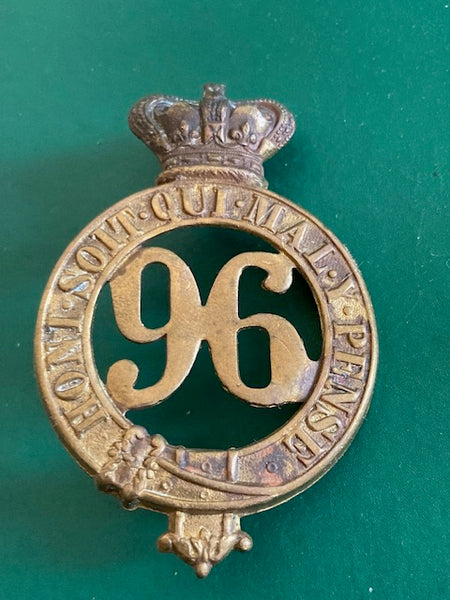 Victorian - 96th Foot Regiment Glengarry Cap Badge