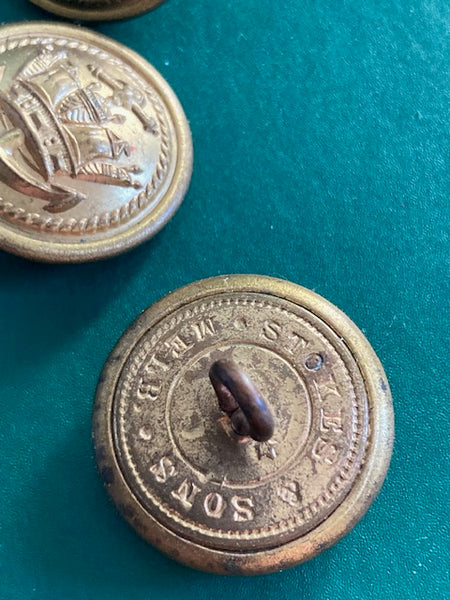 Australian Naval Brass Buttons x 3