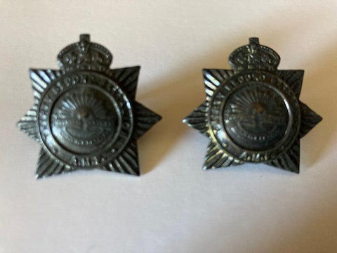 1930 - 32nd infantry Batt Footscray Regt Collar Badge Pair