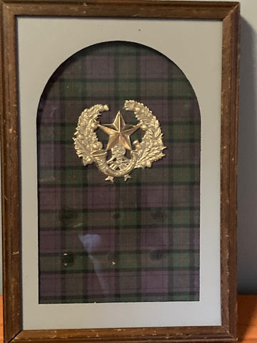 Cameronians Cap Badge in Frame