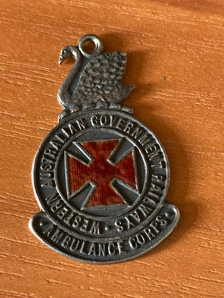 1925 - WA Government Railways Ambulance Corps Silver Fob