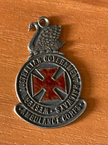 1925 - WA Government Railways Ambulance Corps Silver Fob