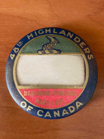 Canadian 48th Highlanders Button Badge