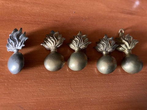 Assorted British Grenade Collar Badges