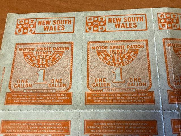 Block of 10 - NSW Ration Coupons