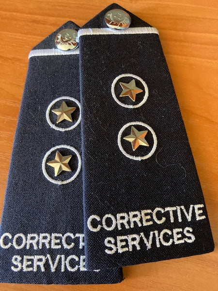 Queensland Corrective Services Shoulder Rank Pair