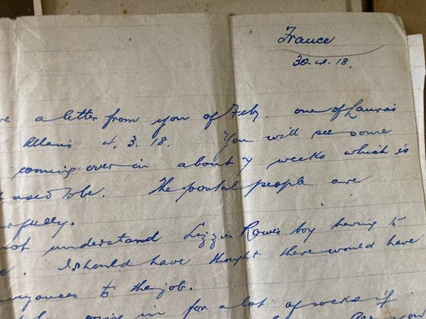 Very Interesting WW1 Letter and Family Ephemera Lot