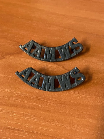 1939-45 AAMWS Title Badge Pair