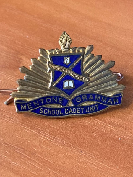 Mentone Grammer Cadet Corps Cap Badge