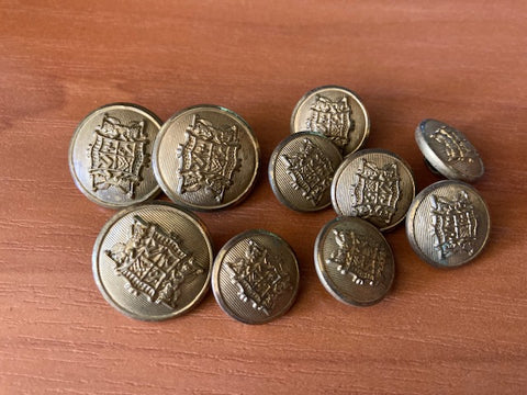 10 - Coat of Arms Uniform Buttons